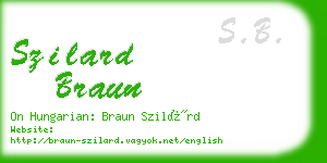 szilard braun business card